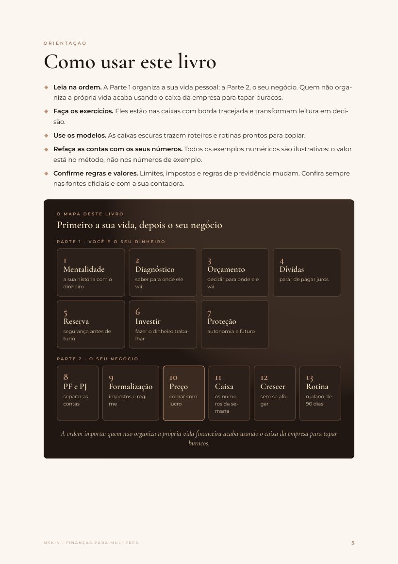 Página do e-book: O mapa deste livro