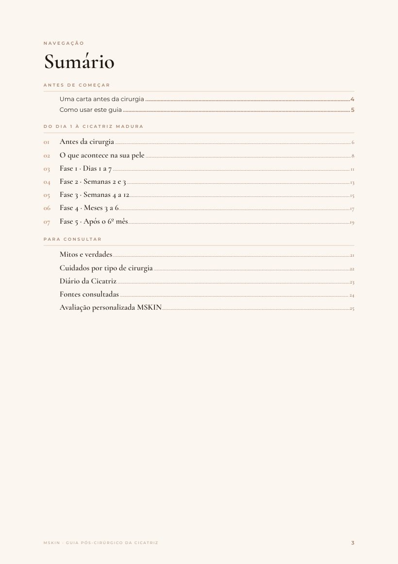 Página do e-book: Do dia 1 à cicatriz madura