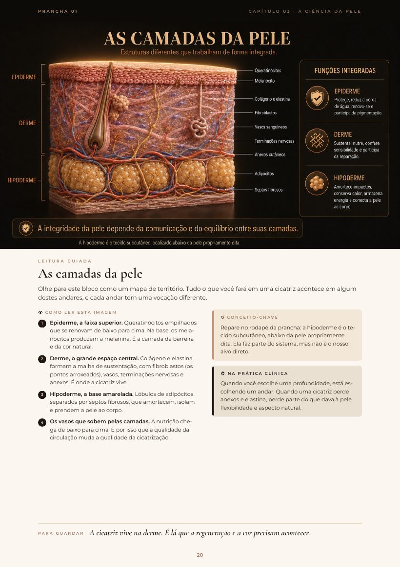 Página do e-book: As camadas da pele