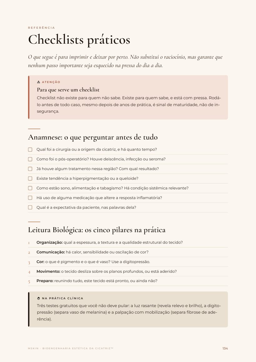 Página do e-book: Checklists práticos