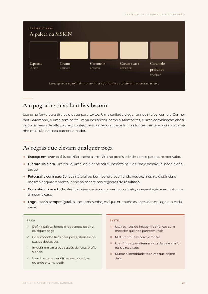 Página do e-book: A paleta da MSKIN